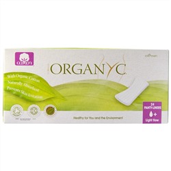 Organyc, Прокладки на каждый день из органического хлопка, для незначительных выделений, 24 прокладки