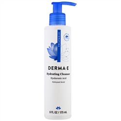 Derma E, Увлажняющий чистящий крем, гиалуроновая кислота, 6 жидких унций (175 мл)