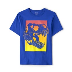 The Children’s Place  Boys Dino Skull Graphic Tee - Renew Blue