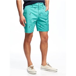 Built-In Flex Slim Ultimate Khaki Shorts for Men (8")