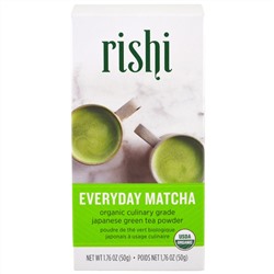 Rishi Tea, Органический порошковый чай маття для ежедневного использования, 1,76 унций (50 г)
