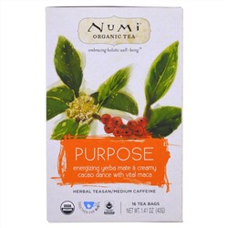 Numi Tea, Органический чай Purpose, 16 пакетиков, 40 г (1,41 унц.)