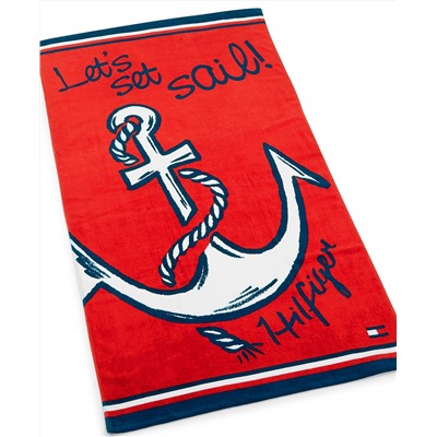 Tommy Hilfiger Cotton 35" x 66" Printed Beach Towel | Полотенце пляжное