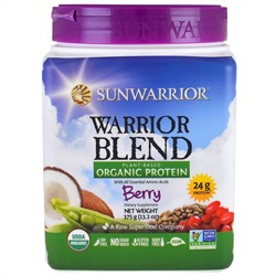 Sunwarrior, Warrior Blend, Растительный органический протеин, Ягоды, 13,2 унции (375 г)