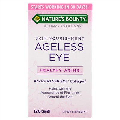 Nature's Bounty, Увлажняющий омолаживающий крем вокруг глаз Optimal Solutions, 120 капсул