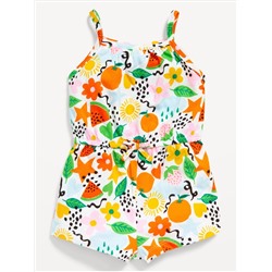 Printed Sleeveless Jersey-Knit Romper for Baby