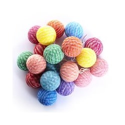Тайская гирлянда с разноцветными шариками 3,5 м гирлянда 20 шариков / Lightening balls multicolor