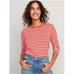 Long-Sleeve EveryWear Striped T-Shirt for Women