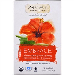 Numi Tea, Органический чай «Объятия», 16 пакетиков, 1,41 унции (40 г)