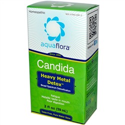 Aqua Flora, Средство для выведения кандиды и тяжелых металлов, 2 жидких унции (59 мл)