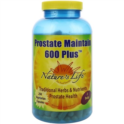 Nature's Life, Prostate Maintain 600 Plus, 250 вегетарианских капсул