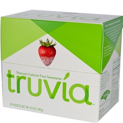 Truvia, Натуральный сахарозаменитель, без калорий 40 пакетиков, 3.5 г каждый