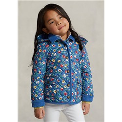 Girls 2-6x Floral Water-Resistant Barn Jacket