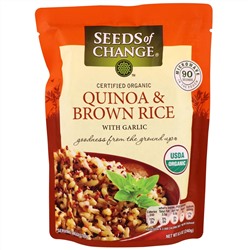 Seeds of Change, Organic, киноа и бурый рис, с чесноком, 8.5 унций (240 г)