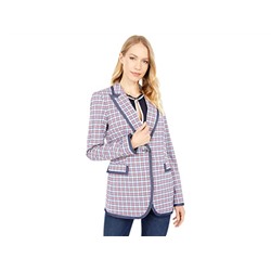 Tommy Hilfiger One-Button Plaid Jacket