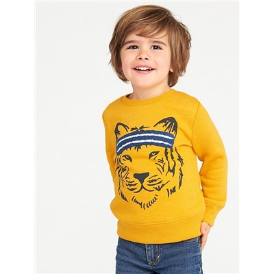 Printed Crew-Neck Sweatshirt for Toddler Boys