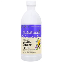 NuNaturals, Nustevia, ванильно-имбирный сироп, 470 мл (16 fl oz)