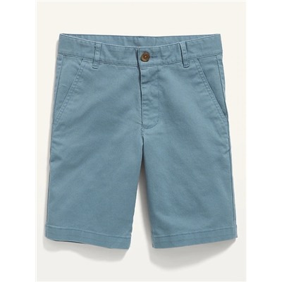 Built-In Flex Flat-Front Straight Twill Shorts for Boys