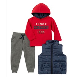 Red & Gray Pants Set - Toddler