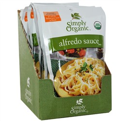 Simply Organic, Набор специй для соуса Альфредо, 12 пакетиков, 42 г каждый