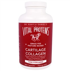 Vital Proteins, Коллаген сухожилий от Dr. Kaayla Daniels, коллаген II типа, 750 мг, 360 капсул