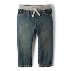 Baby And Toddler Boys Pull-On Straight Jeans - Aged Stone Wash