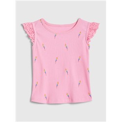 Toddler Eyelet Flutter T-Shirt