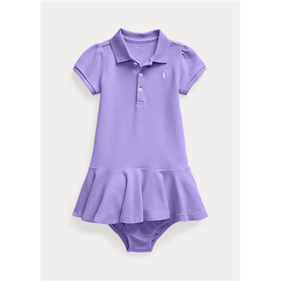 Baby Girl Piqué Polo Dress & Bloomer