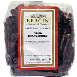 Bergin Fruit and Nut Company, Сушеная клюква, 12 унций (340 г)