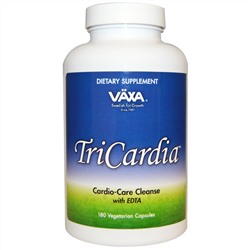 Vaxa International, TriCardia, 180 вегетарианских капсул