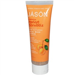 Jason Natural, Осветляющий абрикосовый скраб, Facial Wash & Scrub, 4 унции (113 г)