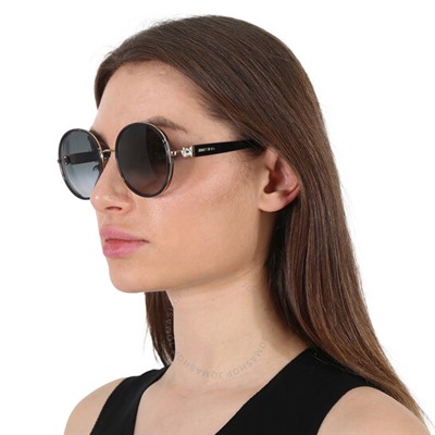 JIMMY CHOO  Grey Gradient Round Ladies Sunglasses