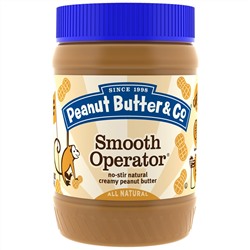 Peanut Butter & Co., Smooth Operator, Натуральное Арахисовое Масло, 16 унций (454 г)