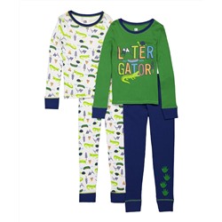 Green & Royal Blue 'Lator Gator' Alligator Pajama Set - Toddler & Boys
