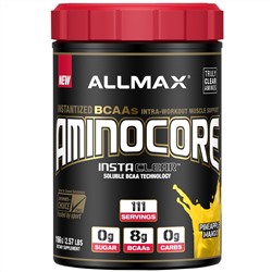 ALLMAX Nutrition, Aminocore, BCAA Max Strength, 8G Branched Chain Amino Acid, Gluten Free, Pineapple Mango, 2.6 lbs. (1166 g)