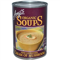 Amy's, Органические супы, грибной суп-пюре, 14,1 унций (400 гр)