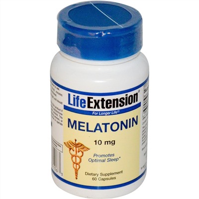 Life Extension, Мелатонин, 10 мг, 60 капсул