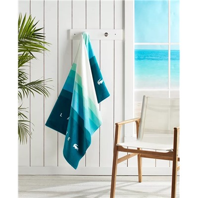 LACOSTE HOME St Martin Gradient-Stripe Cotton Beach Towel