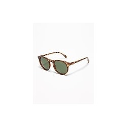 Tortoiseshell Round-Rim Sunglasses for Men