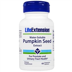 Life Extension, Водорастворимый экстракт семян тыквы, 60 вегетарианских капсул