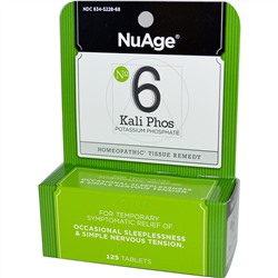Hyland's, NuAge, № 6 Kali Phos (фосфат калия), 125 таблеток