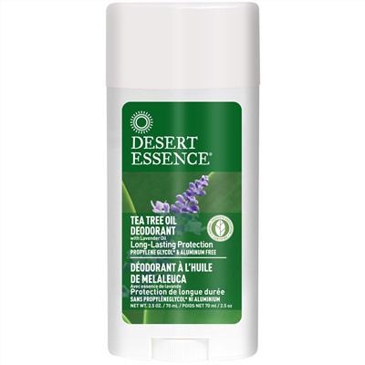 Desert Essence, Дезодорант из масла чайного дерева с лавандовым маслом, 2,5 унции (70 мл)