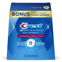 Отбеливающие полоски для зубов Crest 3D Whitestrips, Glamorous White, Teeth Whitening Strip Kit, 32 Strips (16 Count Pack) -Packaging may vary