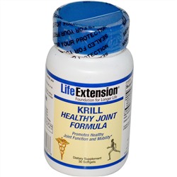 Life Extension, Формула здоровых суставов из криля, 30 капсул