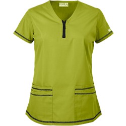 Butter-Soft Scrubs by UA™ Short Sleeve 4-Pocket Top w/ Zipper Trim