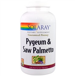 Solaray, Пигеум и пальма сереноа, 240 вегетарианских капсул