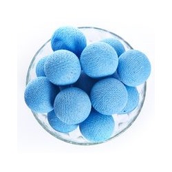 Тайская гирлянда с голубыми шариками(Большие специально сделаны для нашегосайта ) 20 шариков / Lightening balls mono blue
