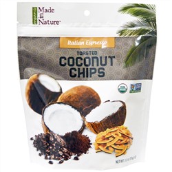 Made in Nature, Органические поджаренные кокосовые чипсы, итальянский эспрессо, 3,0 унции (85 г)