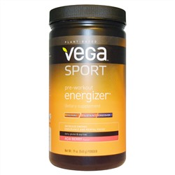 Vega, Спортпит, энергетик перед тренировкой, аромат ягод асаи, 19 унций (540 г)