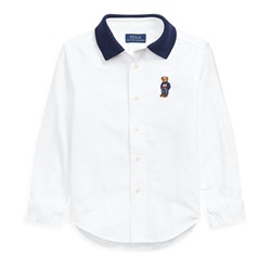 BOYS 2-7 Polo Bear Cotton Oxford Shirt